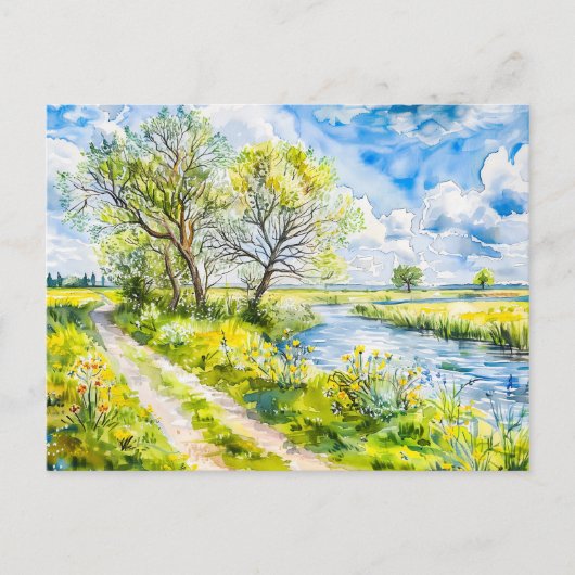 MEER Path by Havel Havelland Watercolor Style Postkarte (Vorderseite)