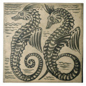 Meer-Pferd (w/c auf Papier) Fliese (Vorderseite)