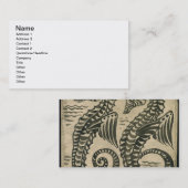 Meer-Pferd (w/c auf Papier) Visitenkarte (Vorne/Hinten)