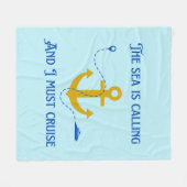 Meer ruft fleecedecke (Vorderseite (Horizontal))