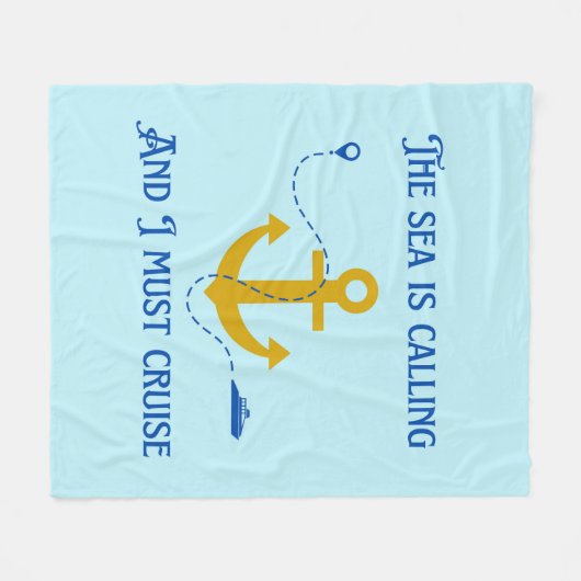 Meer ruft fleecedecke (Vorderseite (Horizontal))