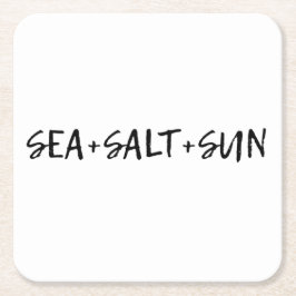Meer + Salz + Sonne Rechteckiger Pappuntersetzer