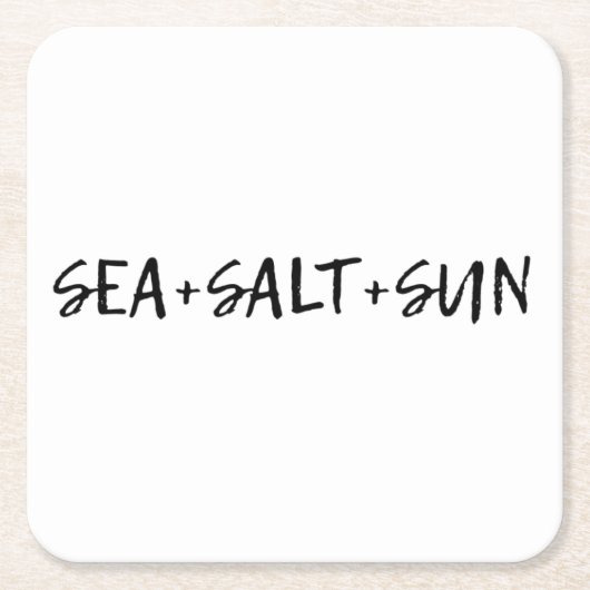 Meer + Salz + Sonne Rechteckiger Pappuntersetzer (Vorderseite)