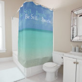 "MEER, SAND UND SKY/BE NOCH...BREATHE." DUSCHVORHANG (Beispiel)