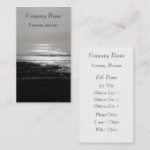 Meer, Schwarzweiss Visitenkarte (Vorne/Hinten)