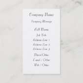 Meer, Schwarzweiss Visitenkarte (Rückseite)