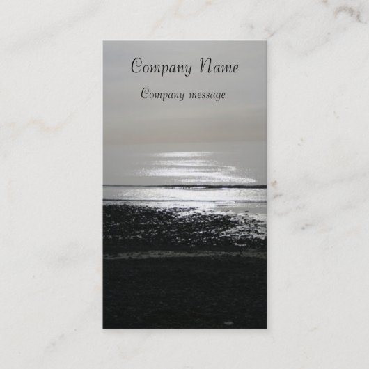 Meer, Schwarzweiss Visitenkarte (Vorderseite)