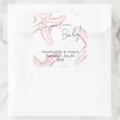 Meer Sie bald Baby Shower Favor Quadratischer Aufkleber (Tasche)