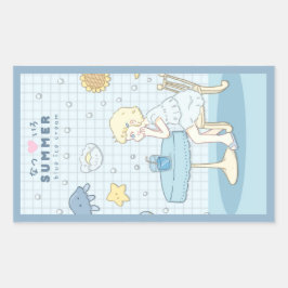 🌊✩ Meer Sommerträume ✩🌊 Rechteckiger Aufkleber