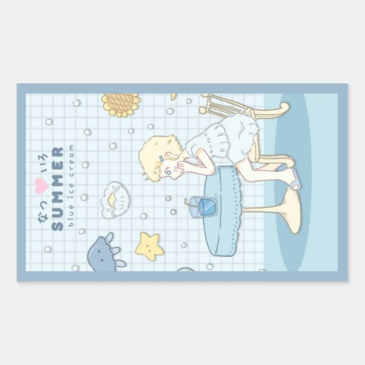 🌊✩  Meer Sommerträume ✩🌊 Rechteckiger Aufkleber (Vorderseite)