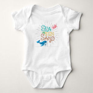 Meer Sonne Sand Baby Strampler
