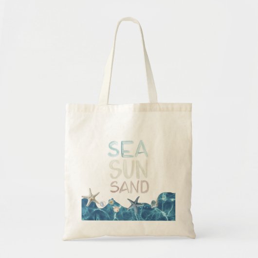 Meer Sonne Sand Sommer Strand Tasche (Vorne)