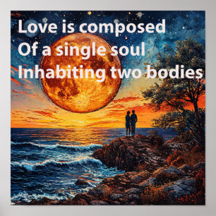 🌊 Meer Sonnenuntergang Paar Liebe Romantisches Va Poster