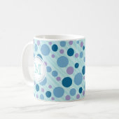 Meer sprudelt Monogramm-Tasse Kaffeetasse (Vorderseite Links)