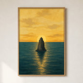 Meer-Stack-Sonnenaufgang-Aquarell-Küstenkunstposte Poster