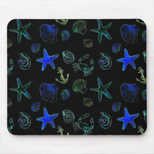 Meer, Strand, Aquarellmalerei Mousepad (Vorne)