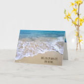 Meer Strand mit inspirierendem Zitat Karte (Gelbe Blume)