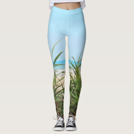 Meer, Strand, Palmen, Natur, Sommer, Bäume, tropis Leggings