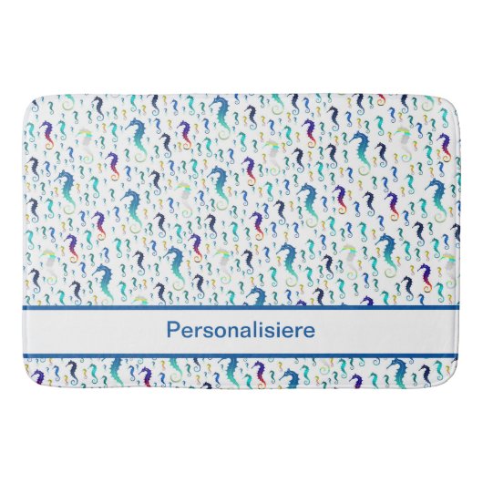 Meer, Tier, Fisch, Seepferd, Farbe, Badematte (Vorderseite)