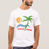 Meer Trinidad und Tobagos Sun und Kokosnuss-Baum T-Shirt (Vorderseite)