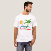 Meer Trinidad und Tobagos Sun und Kokosnuss-Baum T-Shirt (Vorne ganz)