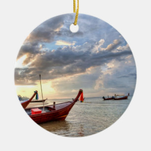 Meer und Boot Keramik Ornament