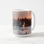 Meer und Grüße Blush Pink Lighthouse Kaffeetasse (VorderseiteRechts)