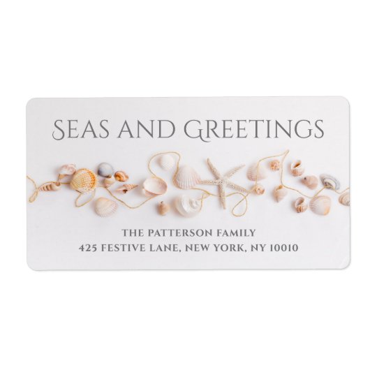 Meer und Grüße einfach, moderne Strand Seashell (Vorne)