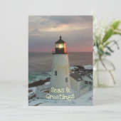 Meer und Grüße HauptLeuchtturm (Stehend Vorderseite)