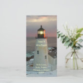 Meer und Grüße HauptLeuchtturm  Feiertagskarte (Stehend Vorderseite)