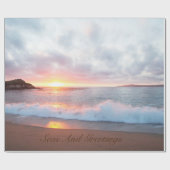 Meer und Grüße Kalifornien Beach Sunset Geschenkpapier (Flach)