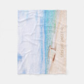 Meer und Grußurlaub Fleecedecke (Vorderseite)