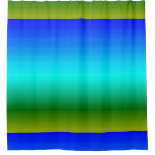 Meer und Himmel Blau und Grün Verlauf Duschvorhang