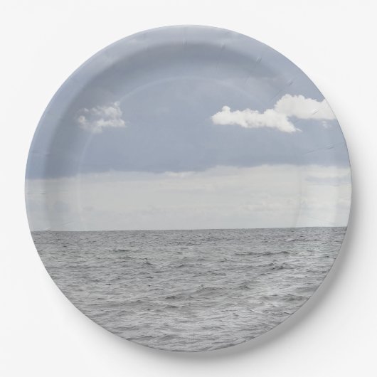 Meer und hübsche Wolken Pappteller (Vorderseite)