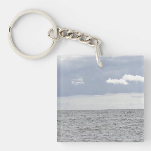 Meer und hübsche Wolken Schlüsselanhänger (Vorderseite)