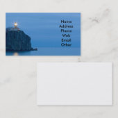 Meer und Leuchtturm an den NachtVisitenkarten Visitenkarte (Vorne/Hinten)
