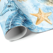 Meer- und Ozeanmuster Geschenkpapier (Rolleneckpunkt)