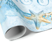 Meer- und Ozeanmuster Geschenkpapier (Rolleneckpunkt)