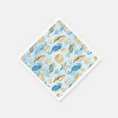 Meer- und Ozeanmuster Serviette (Ecke)
