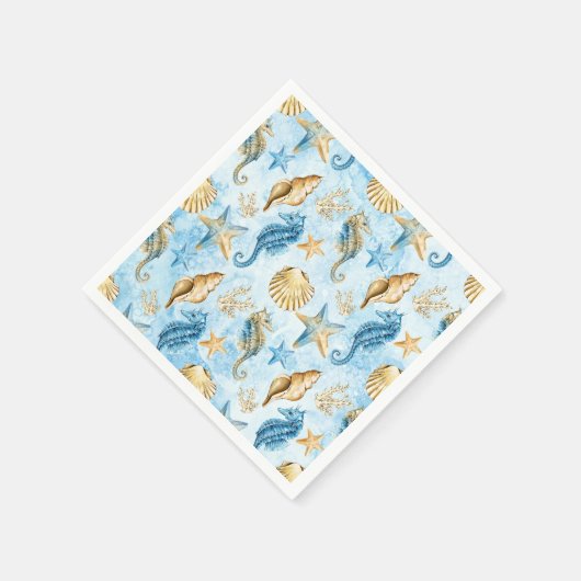 Meer- und Ozeanmuster Serviette (Ecke)