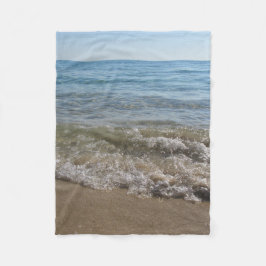 Meer- und Sandstrand Fleecedecke