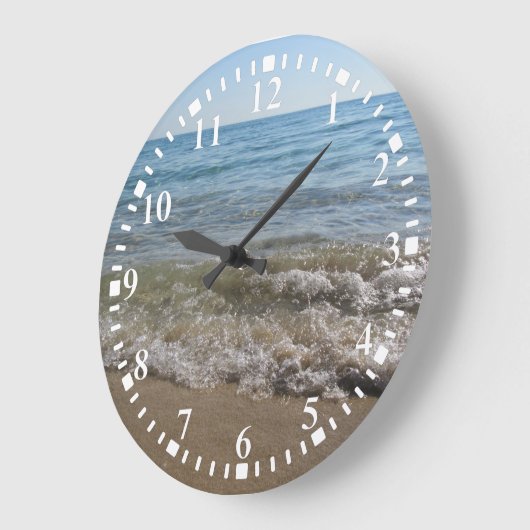 Meer- und Sandstrand Große Wanduhr (Winkel)