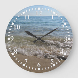 Meer- und Sandstrand Große Wanduhr