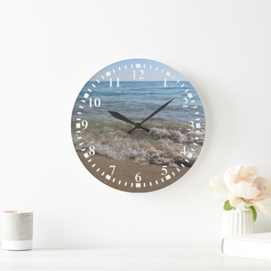 Meer- und Sandstrand Große Wanduhr (Zuhause)
