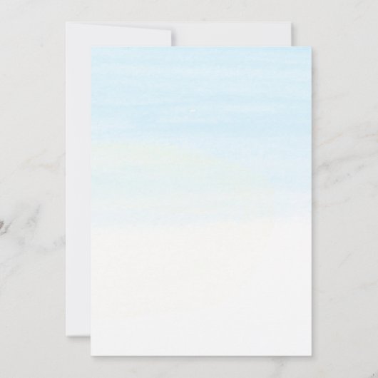 Meer und Scarlet | Brautdusche Einladung (Rückseite)