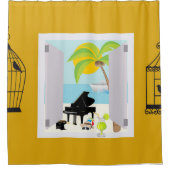 Meer und Strand Duschvorhang (Vorderseite)