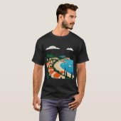 Meer und Strand Mädchen T-Shirt (Vorne ganz)
