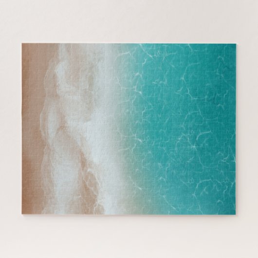 Meer und Strand von Oberhalb von Cooler Abstrakter Puzzle (Horizontal)