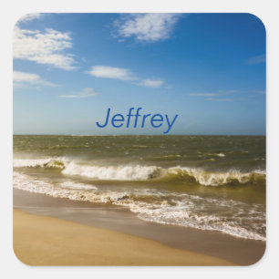 Meer und Wellen Quadratischer Aufkleber