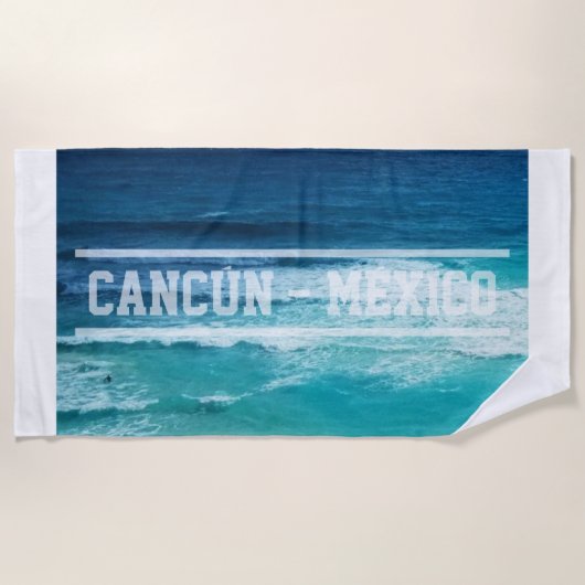Meer von Cancun Mexiko Strandtuch (Vorderseite)